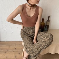 《予約販売》lady u neck knit tank top/4colors_nt0440