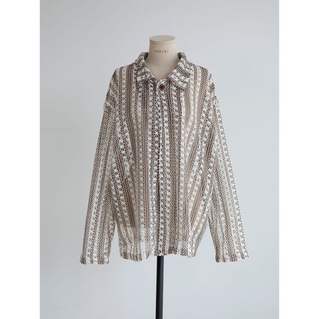 《予約販売》pattern knit shirt/2colors(unisex)_nb0325