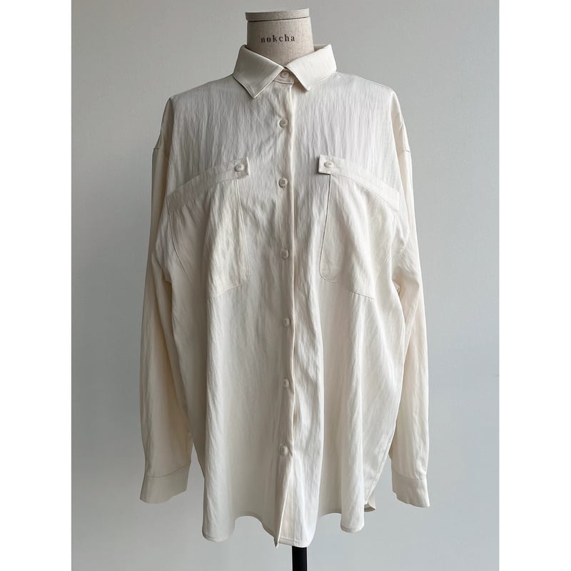 nokcha original】sleeve accent washer shirt/2co