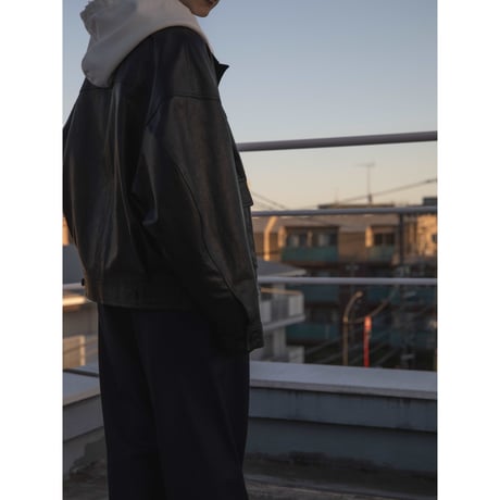 - AUTHENTIC series - old like eco leather jacket/black_an0001