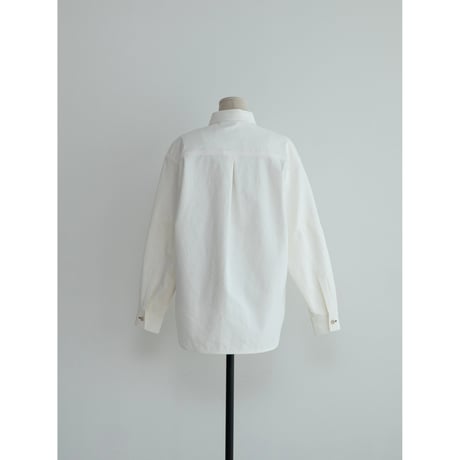 - AUTHENTIC series - button down mannish shirt/ivory_an0022