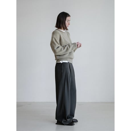 《予約販売》front accent tuck wide pants/2colors_np1203