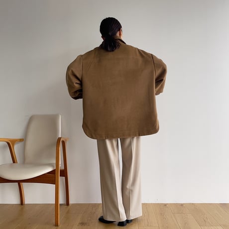 【nokcha original】twill shirt jacket/deep beige_no0246