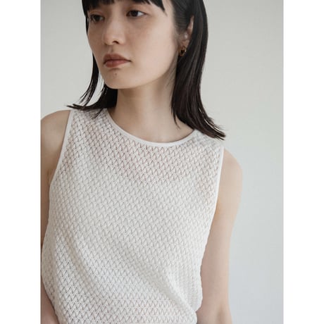 《予約販売》accent mesh tank top/2colors_nt2326