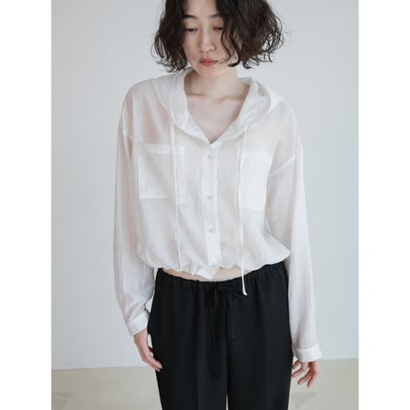 《予約販売》sheer hoodie shirt/2colors_nb0393