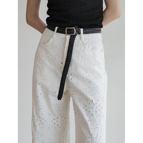 《予約販売》belt set punching jeans_nj0141