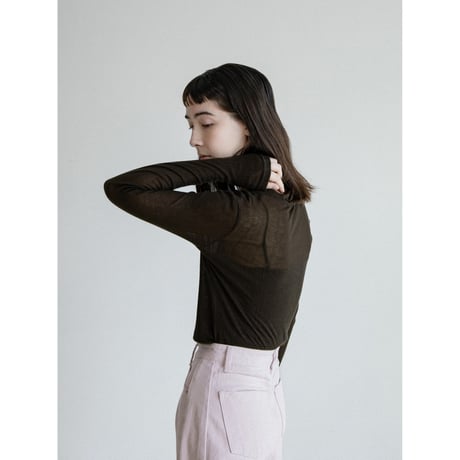 《予約販売》v neck sheer lib tops/3colors_nt2583