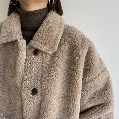 【nokcha original】boa mouton jacket/beige_no0186