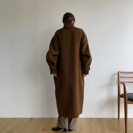 【nokcha original】HANDMADE 2way double coat/camel brown_no0237