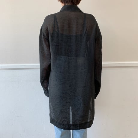 ✳︎予約販売✳︎sheer  slit shirt/2colors_nb0002
