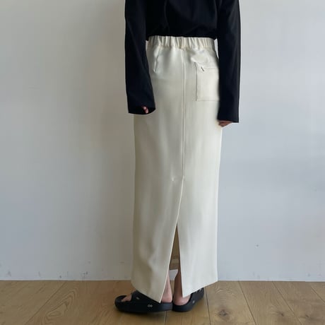 【nokcha original】material long skirt/2colors_ns0086