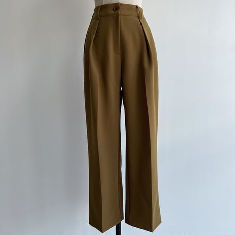 【nokcha original】tuck oval pants/khaki brown_np0537