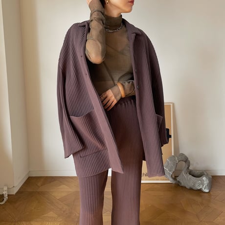 【nokcha original】over lib jacket/deep purple_no0151