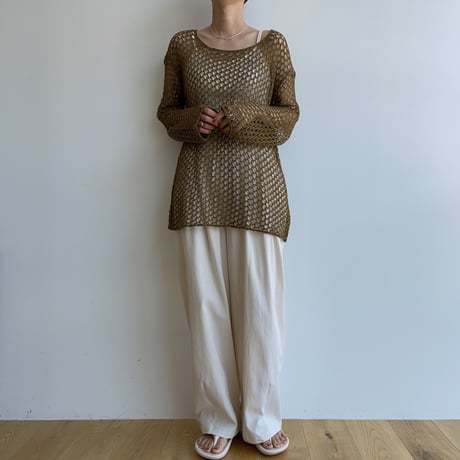 《予約販売》 loose mesh knit tops/2colors_nt1720