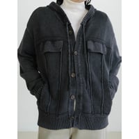《予約販売》ash hoodie knit jacket/2colors_no0501