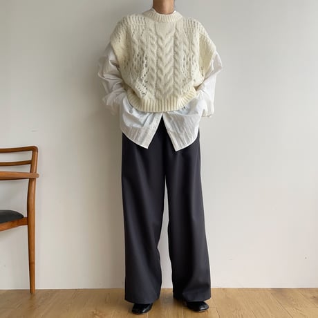 《予約販売》low gauge knit vest/2colors_nt1480