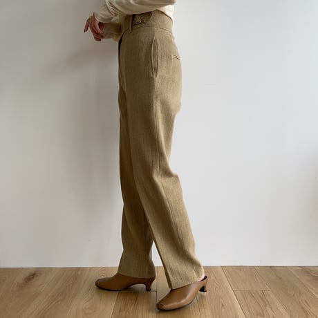 【nokcha original】material belt pants_np0550