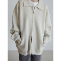 《予約販売》double zip over knit cardigan/2colors(unisex)_nt2481