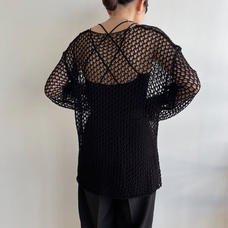 《予約販売》 loose mesh knit tops/2colors_nt1720