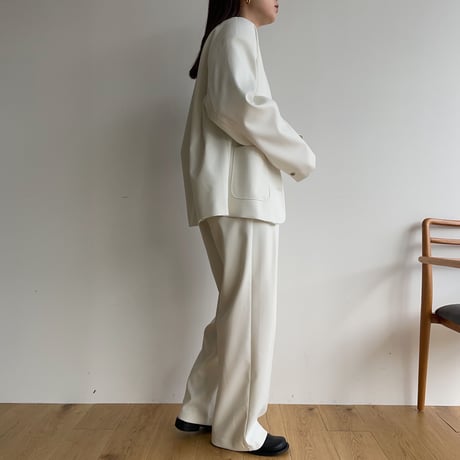 《予約販売》no collar jacket/2colors_no0280