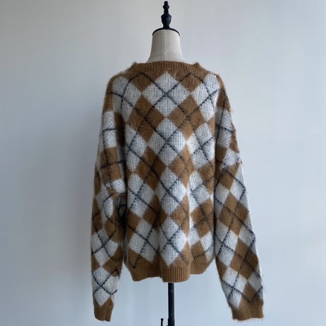 《予約販売》argyle over knit_nt1115
