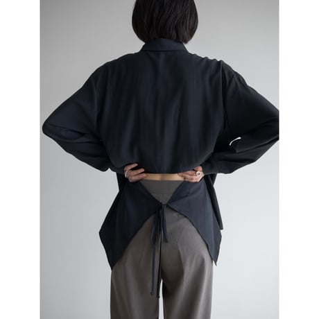 《予約販売》back accent silky shirt/2colors_nb0233