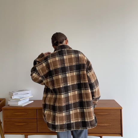 《予約販売》check boa jacket_no0170