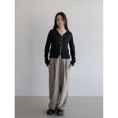 《予約販売》pin stripe tuck wide pants/2colors_np0973