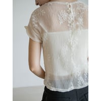 《予約販売》2way sheer jacquard blouse/2colors_nb0377