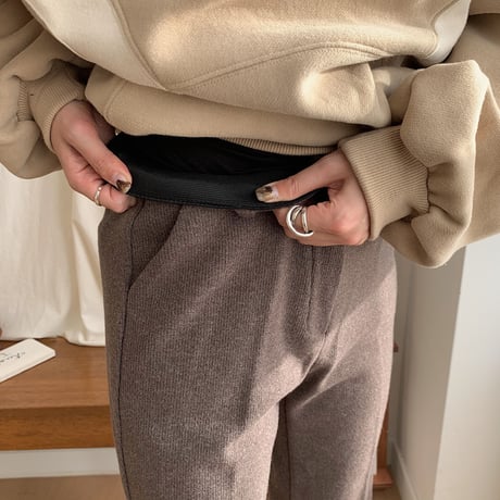 ✳︎予約販売✳︎stretch slit slacks pants/2colors_np0118