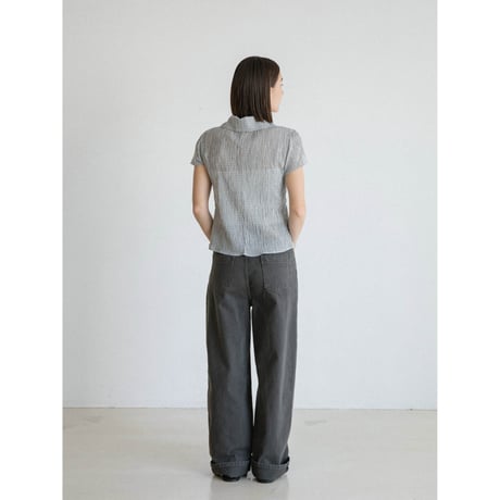 《予約販売》sheer minimal check shirt/2colors_nb0369