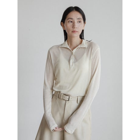 《予約販売》sheer lib button fly tops/4colors_nt2394