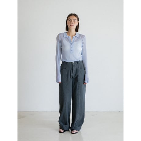 《予約販売》center press accent pants/2colors_np1250