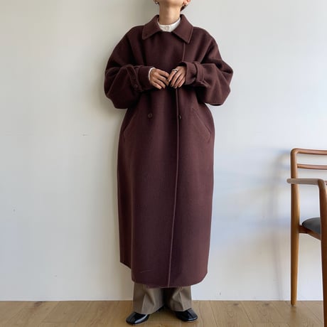 【nokcha original】HANDMADE 2way double coat/deep purple_no0238