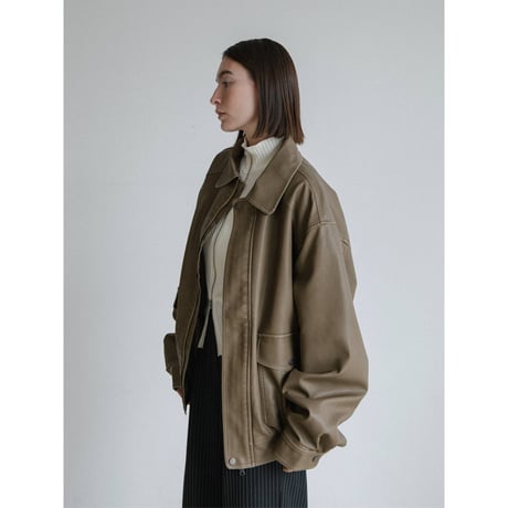 《予約販売》mood leather like jacket/2colors_no0508