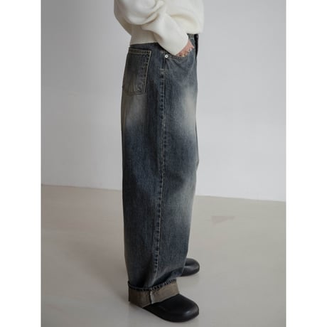 《予約販売》accent vintage like oval jeans_nj0117