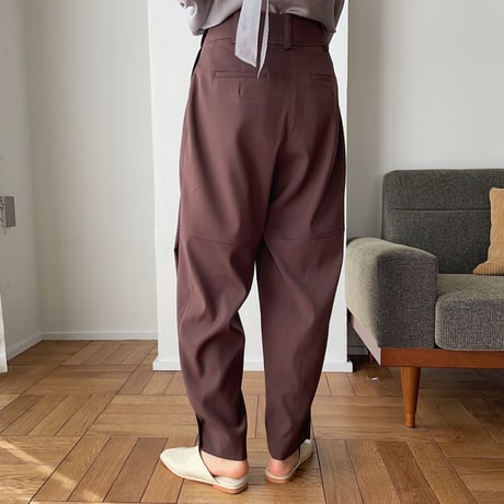 【nokcha original】tuck color pants/purple_np0347