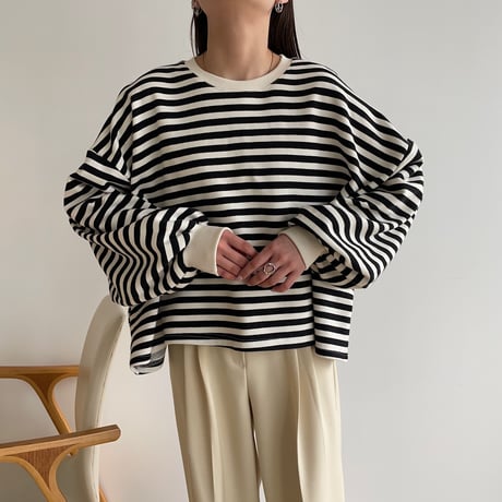 《予約販売》border over mtm/2colors_nt1293