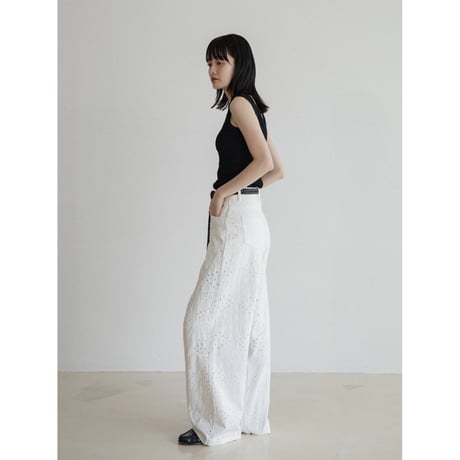 《予約販売》belt set punching jeans_nj0141