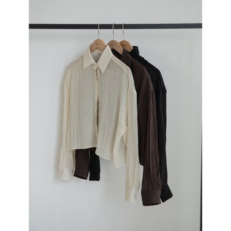 《予約販売》rincl cropped sheer shirt/3colors_nb0315