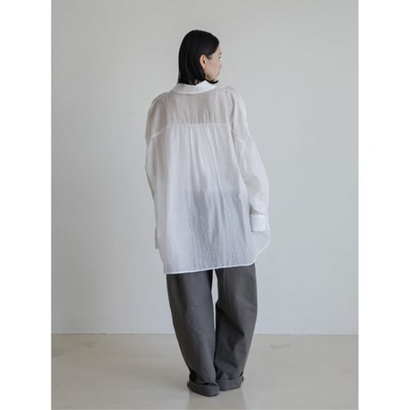 《予約販売》accent stripe sheer over shirt/2colors_nb0320