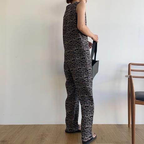 【nokcha original】jacquard all-in-one/black_np0639
