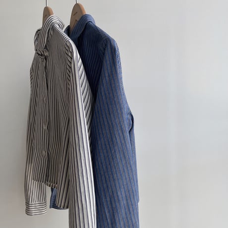《予約販売》stripe croped shirt/2colors_nb0221