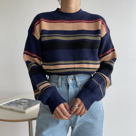 《予約販売》mulch color knit/2colors_nt1105