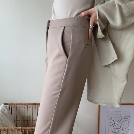 《予約販売》slit slim slacks pants/2 colors_np0172