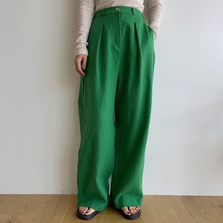 《予約販売》quality tuck linen pants/3colors_np0794