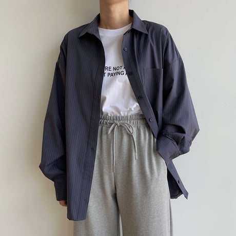 《予約販売》stripe mannish shirt/2colors_nb0127