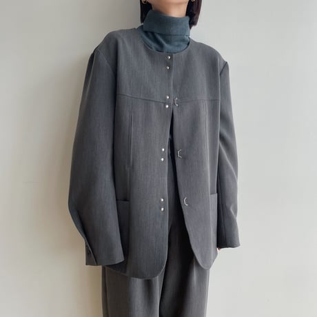 【nokcha original】mannish jacket/melange gray_no0313