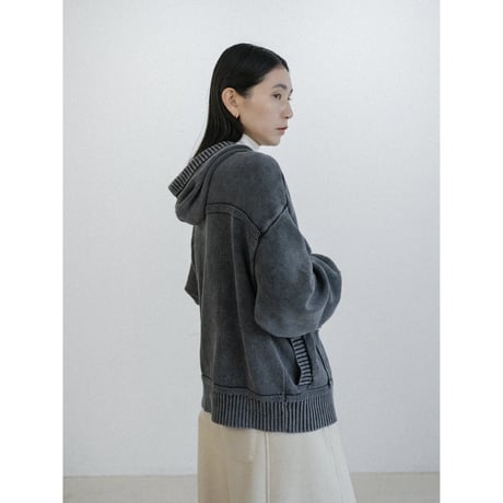 《予約販売》ash hoodie knit jacket/2colors_no0501