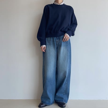 《予約販売》side tuck wide jeans/2colors_nj0096